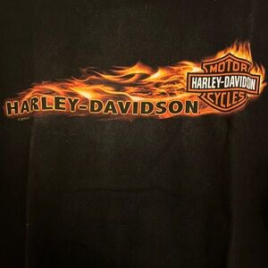 Black oversized Harley Davidson t shirt